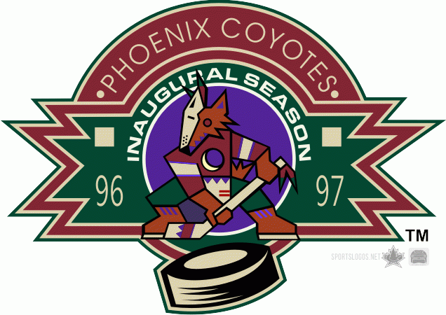Phoenix Coyotes 1997 Anniversary Logo iron on transfers for T-shirts version 3
